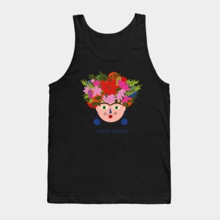 Cute colorful summer flowers frida kahlo feminist viva la vida women rights Tank Top